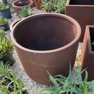ROUND PLANTER IRON RUST XL